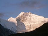 12 01 Lhotse East Face Close Up At Sunrise From Hoppo Camp I was up early the next morning at our camp at Hoppo, and was able to see the three summits of Lhotse East Face at sunrise � Lhotse Shar, Lhotse Middle, and the main summit.